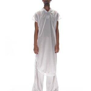 Telfar Sleeveless Tall Jersey - Silver/White Size 2XL